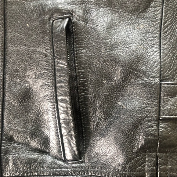 HARLEY Davidson Women’s  Black Leather Motorcycle Jacket Large - Picture 11 of 16